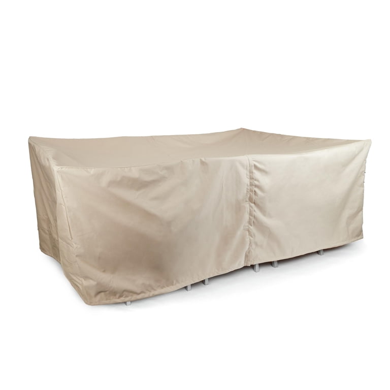 cover mate for patio umbrellas Covermates Prestige Rectangular Outdoor Dining Table with Umbrella Hole All-Weather Water-Resistant Polyester Furniture Cover with Mesh and snowfall bajamate replacement umbrella fabric 