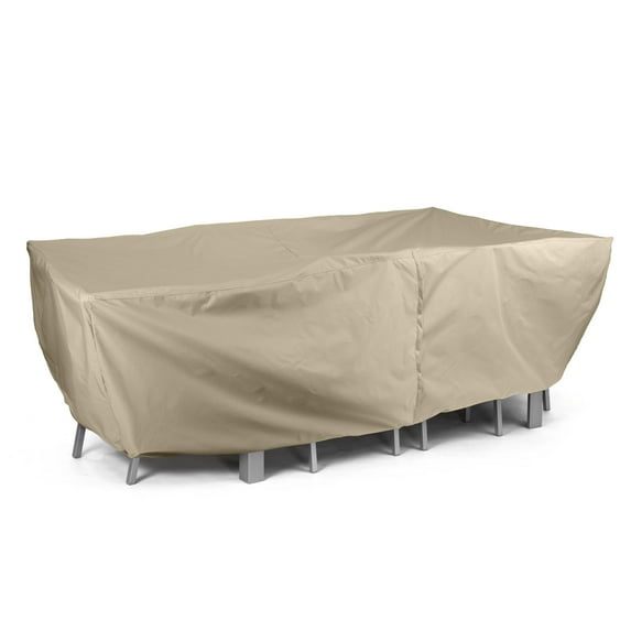 Covermates Outdoor Cover for Dining Sets with Umbrellas - 118"W x 68"D x 30"H, 300D Polyester, All-Weather
