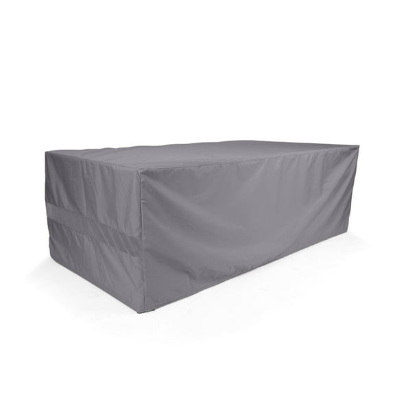 Covermates Elite Outdoor Rectangular Dining Table Cover – All-Weather Water-Resistant Polyester, Mesh Ventilation, Drawcord & Buckle Straps for Patio Furniture, Full Table 104W x 38D x 30H, Charcoal