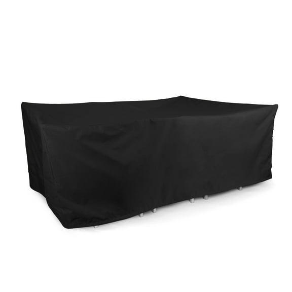 Covermates Ultima Rectangular Fire Pit Chair Set Cover – Waterproof Heavy-Duty Outdoor Protection with Ripstop Polyester, Mesh Air Vents & Secure Buckle Straps, SQUARE 138W x 68D x 30H, Ripstop Black