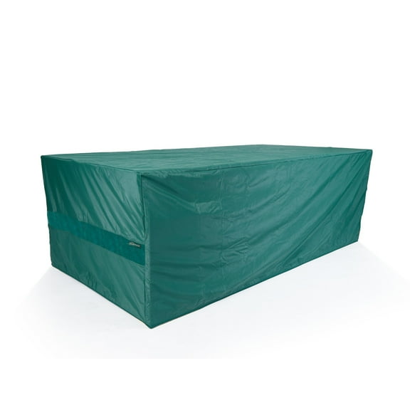 Covermates Rectangular Poker Table Cover - Light Weight Material, Weather Resistant, Elastic Hem, Outdoor Living Cover, 86W x 42D x 25H, Green