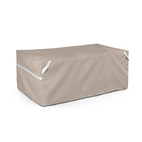 Covermates Prestige Rectangular Poker Table Cover – Premium 900D Polyester All-Weather Protection, Water-Resistant Outdoor Game Table Cover with Drawcord and Buckle Straps, 86W x 42D x 25H, Clay