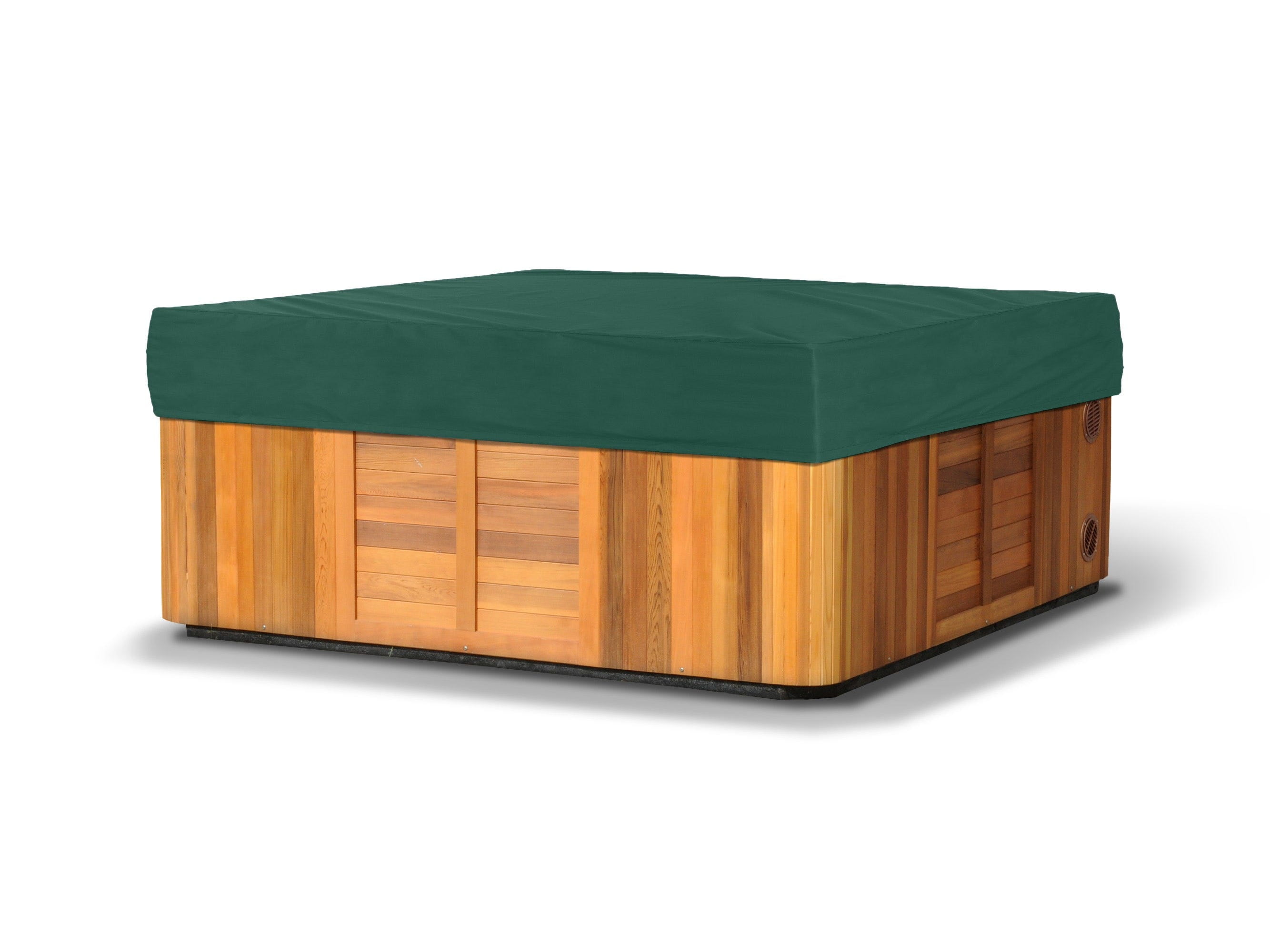 Green Vinyl Rectangular Water-Resistant Spa Cover