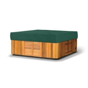 Covermates Rectangular Spa Cover - Light Weight Material, Weather Resistant, Elastic Hem, Outdoor Living Covers, 92W x 82D x 14H, Green