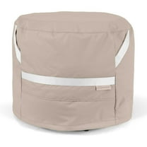 Covermates Prestige Round Fire Pit Cover – Heavy-Duty Water-Resistant Outdoor Patio Protection with 900D Polyester, Mesh Air Vents, Buckle Straps & Drawcord Hem, ROUND 36DIAMETER x 25H, Clay