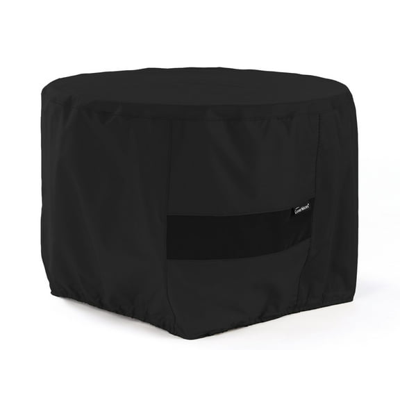 Covermates Elite Round Fire Pit Cover – Water-Resistant Outdoor Protection with Durable 300D Polyester, Mesh Air Vents & Adjustable Buckle Straps, ROUND 54DIAMETER x 25H, Black