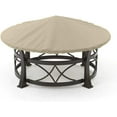 thumbnail image 1 of Covermates Round Firepit Top Cover – Water-Resistant Polyester, Adjustable Buckle Straps, Fire Pit Covers, Round TOP 42-48 Diameter, Khaki, 1 of 8