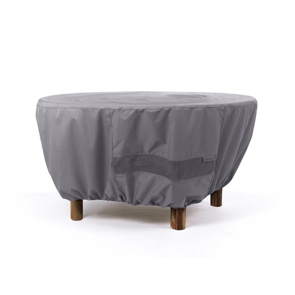 Covermates 72" Round Outdoor Poker Table Cover, All-Weather Protection, 72x30, Charcoal