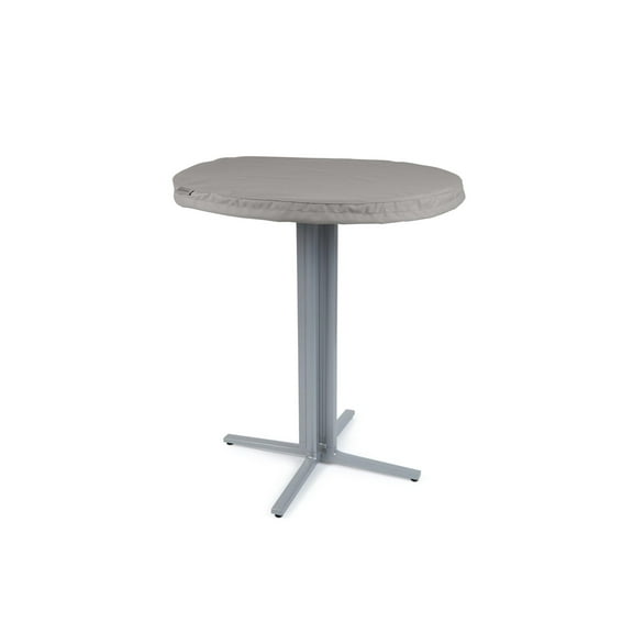 Covermates Ultima Outdoor Round Dining Table Top Cover – Rip-Resistant All-Weather Water-Resistant Polyester, Mesh Vent, Drawcord & Buckle Straps, Patio Protection, Round 18-24 DIAMETER, Ripstop Grey