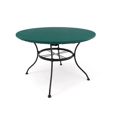 Covermates Round Table Top Cover - Light Weight Material, Weather Resistant, Elastic Hem, Middle Buckle Strap, Patio Table Covers, Round 42-48 DIAMETER, Green