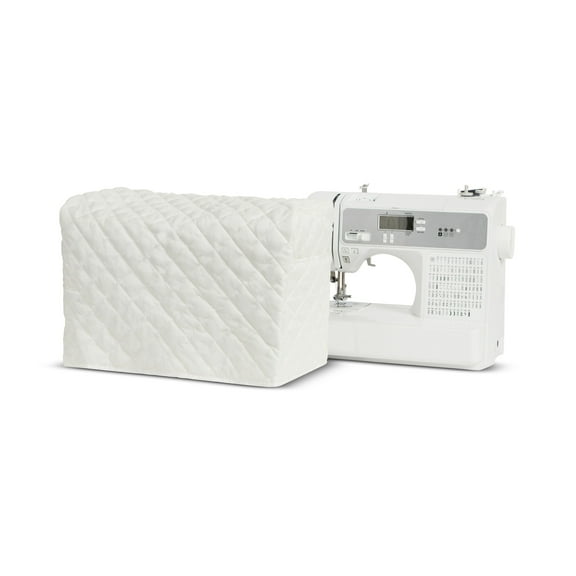 Covermates Sewing Machine Cover - Padded Protection, Storage Pockets, Stain Resistant - Craft Storage, Cream