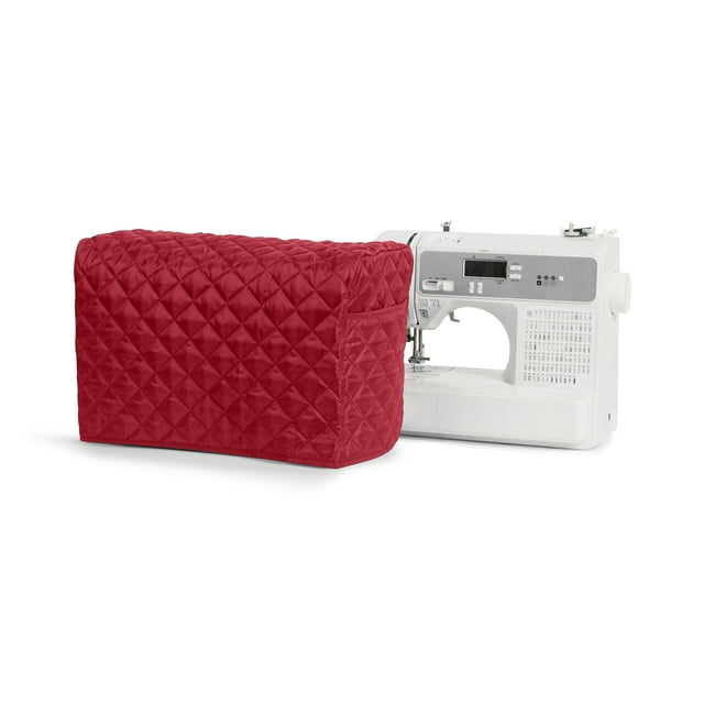 Covermates Sewing Machine Cover - Padded Protection, Storage Pockets, Stain Resistant - Craft Storage, Red