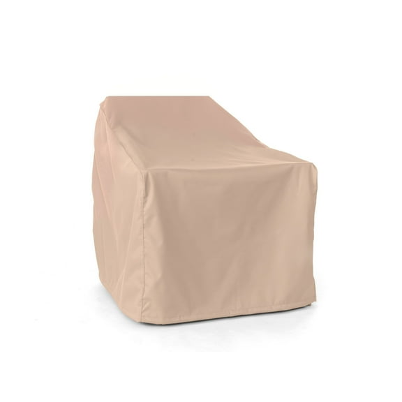 Covermates Ultima Square Adirondack Chair Cover – Heavy-Duty 600D Polyester Outdoor Patio & Garden Chair Protector with Drawcord Hem, Buckle Straps & Mesh Vent, 28W x 34D x 38H, Ripstop Tan