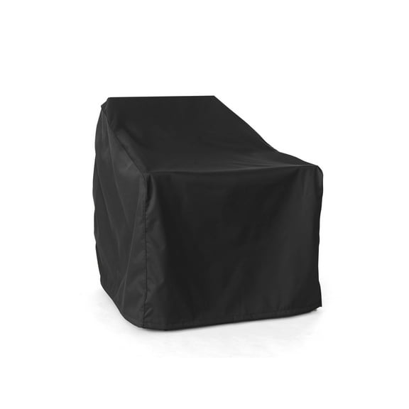 Covermates Ultima Square Adirondack Chair Cover – Heavy-Duty 600D Polyester Outdoor Patio & Garden Chair Protector with Drawcord Hem, Buckle Straps & Mesh Vent, 35W x 40D x 37H, Ripstop Black