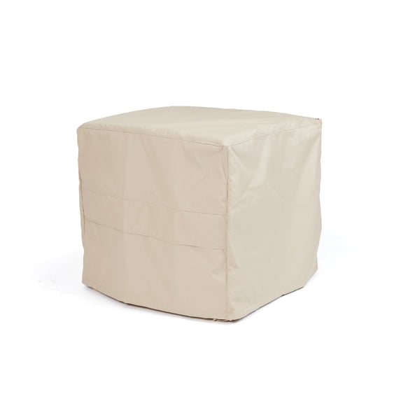 Covermates Square Dining Table Cover - Heavy-Duty Polyester, Weather Resistant, Covered Mesh Vent, Patio Table Covers, 26W x 26D x 25H, Ripstop Tan