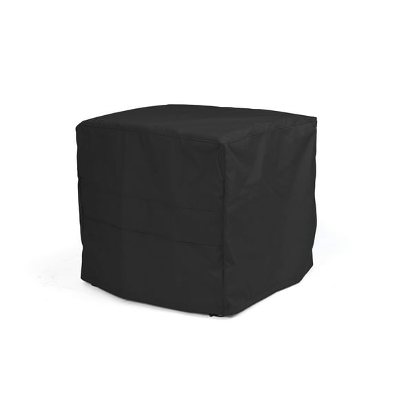 Covermates Ultima Square Patio Accent Table Cover – 600D Polyester, Water-Resistant, Drawcord Hem, Mesh Vent, Buckle Straps, Outdoor Side Table & Ottoman Protection, 36W x 36D x 25H, Ripstop Black