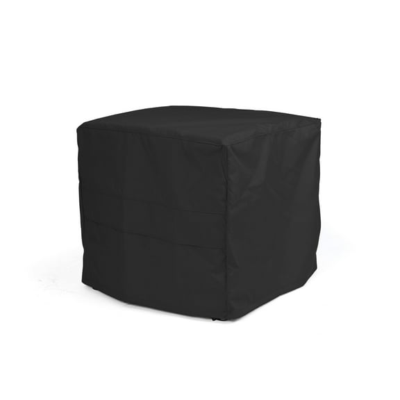 Covermates Ultima Square Fire Pit Cover – Waterproof Heavy-Duty Outdoor Protection with Ripstop Polyester, Mesh Air Vents & Secure Buckle Straps, SQUARE 18W x 18D x 18H, Ripstop Black