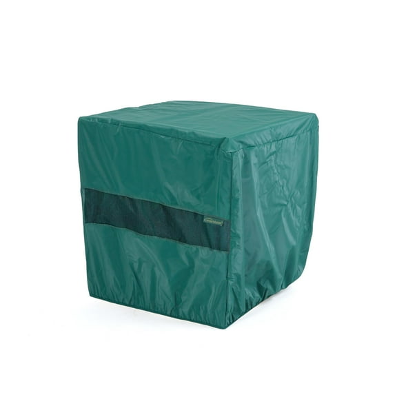 Covermates Classic Square Fire Pit Cover – All-Weather, Water-Resistant Outdoor Fire Pit & Chair Cover with Mesh Vent, Elastic Hem & Buckle Straps – Heavy-Duty Vinyl, SQUARE 24W x 24D x 18H, Green