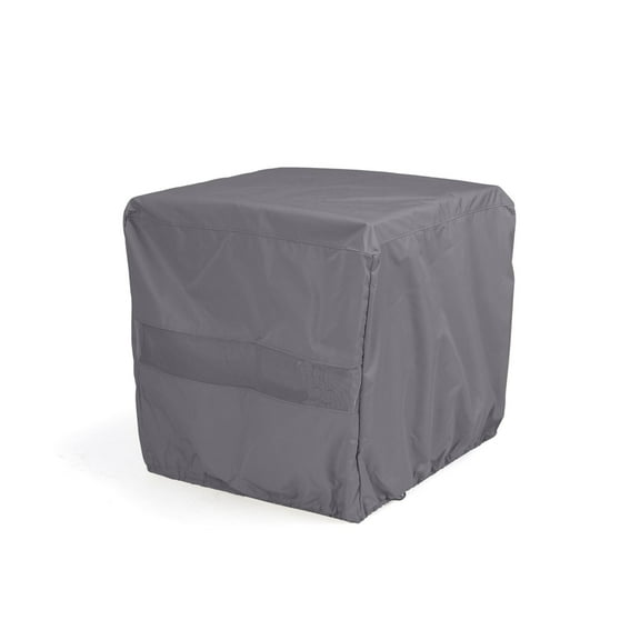Covermates Elite Square Patio Accent Table Cover – Elite 300D Polyester, Water-Resistant, Drawcord Hem, Mesh Vent, Buckle Straps, Outdoor Side Table & Ottoman Protection, 24W x 24D x 18H, Charcoal