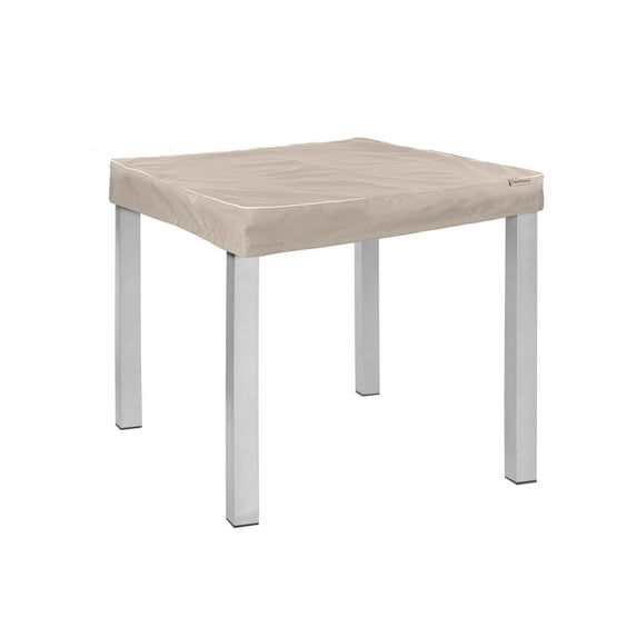 Covermates Square Table Top Cover - Premium Polyester, Weather Resistant, Drawcord Hem, Middle Buckle Strap, Patio Table Covers-Clay