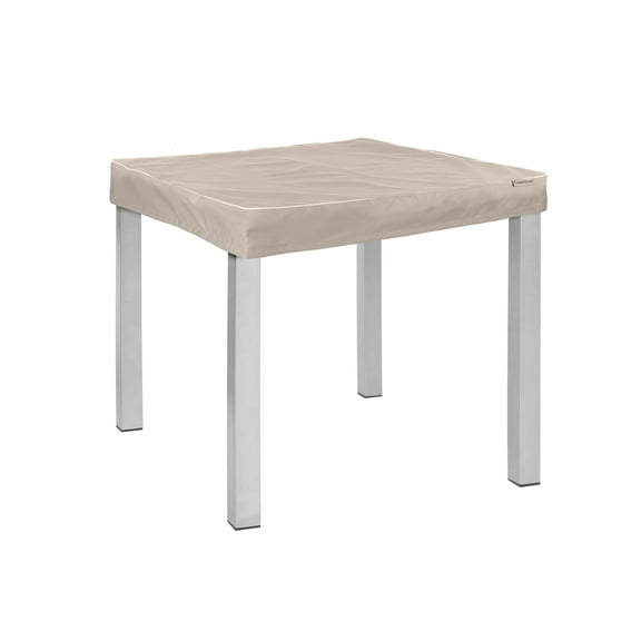 Covermates Square Table Top Cover - Premium Polyester, Weather Resistant, Drawcord Hem, Middle Buckle Strap, Patio Table Covers-Clay
