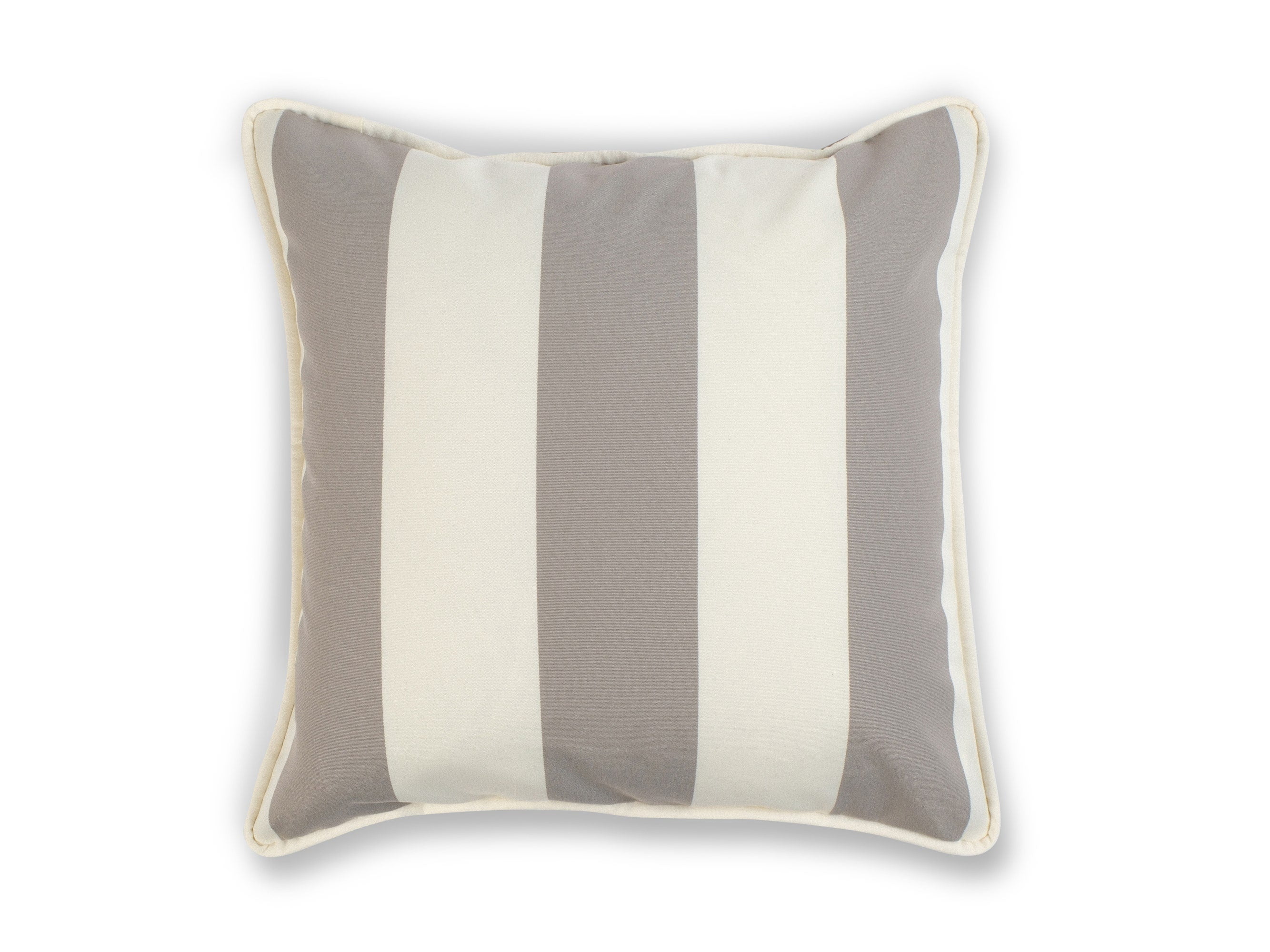 Covermates Throw Pillow - Weather Resistant, Full Side Zipper, LuxeGuard Collection, Dove Stripe
