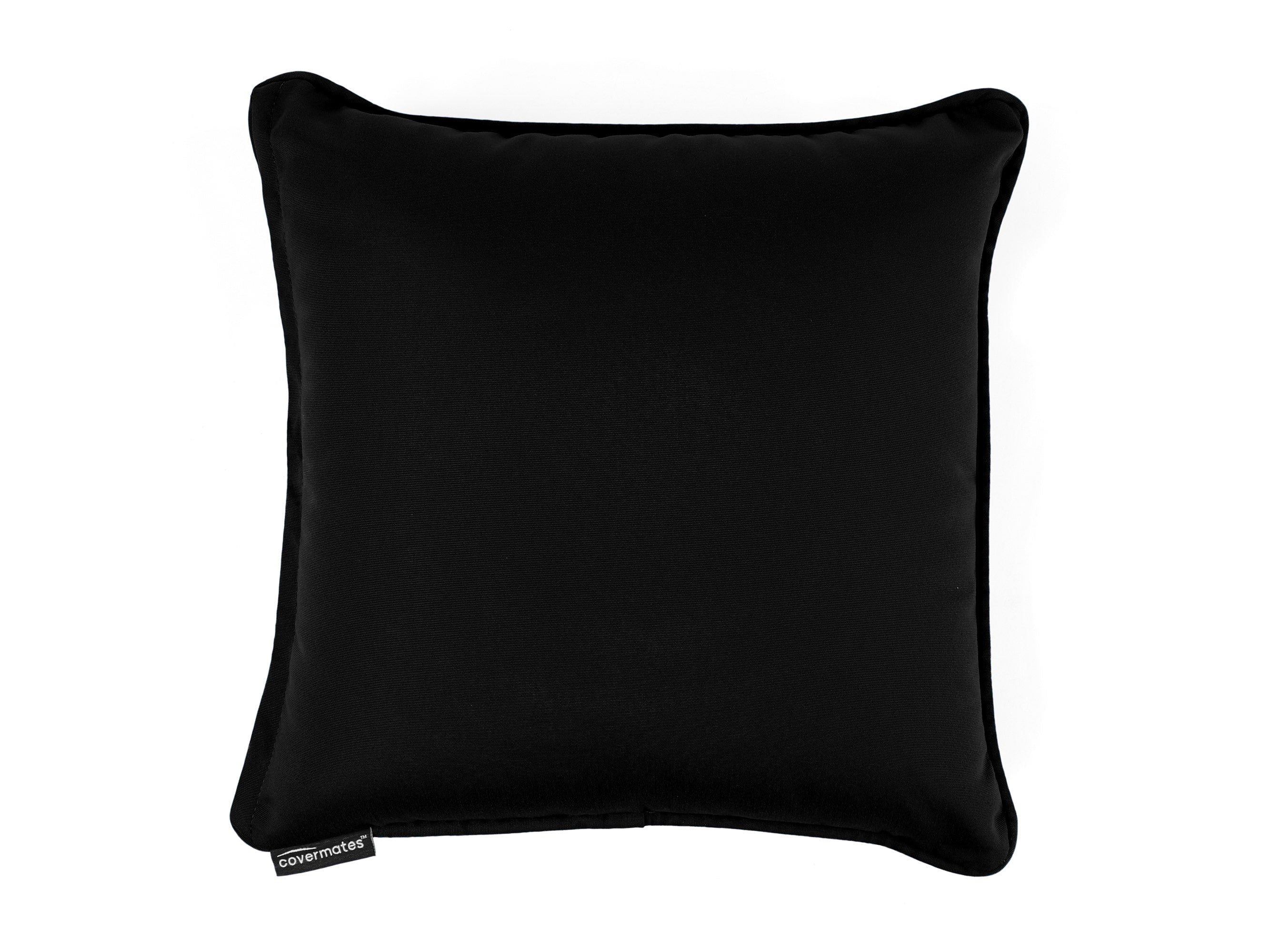 Covermates Throw Pillow - Weather Resistant, Full Side Zipper, LuxeGuard Collection, Ebony