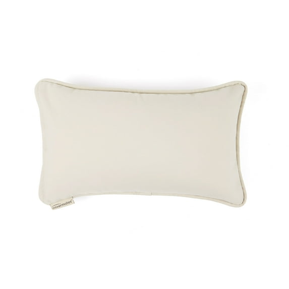 Covermates Throw Pillow - Weather Resistant, Full Side Zipper, LuxeGuard Collection, Ivory