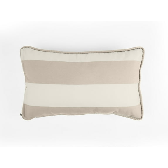 Covermates Throw Pillow - Weather Resistant, Full Side Zipper, LuxeGuard Collection, Sand Stripe