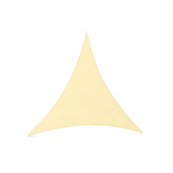 Covermates Triangular Shade Sail - Heavy-Duty Knit Shade Fabric, High UV-Resistance, Rust-Free Grommets, Off White