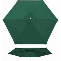 Covers 6.56 ft 6 Ribs Replacement Umbrella Canopy for Outdoor And Garden Use , Beach Patio Sun Umbrella Replacement Cloth,(CANOPY ONLY), Green