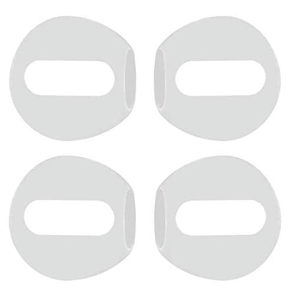 Covers for AirPods | Slimfit | Anti-Slip Soft Silicone Ear Gel Pads Secure Fit Compatible Sport Accessories AirPods 1 & 2 or EarPods Headphones/Earphones/Earbuds (White) 2 Pair