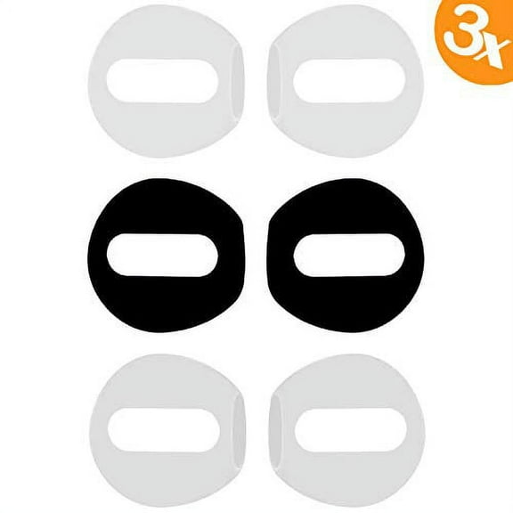 Covers for AirPods Wireless Headphones | Slimfit for Case | Secure Silicone Ear Gel Pads Sport Accessories Compatible with AirPods 1 & 2 or EarPods Headphones/Earphones/Earbuds, 3 Pair