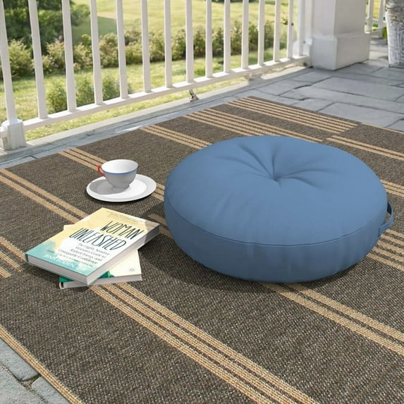 Covers & All Indoor/Outdoor Floor Pillow, 26 Inch Circular Cushion Cover with Insert