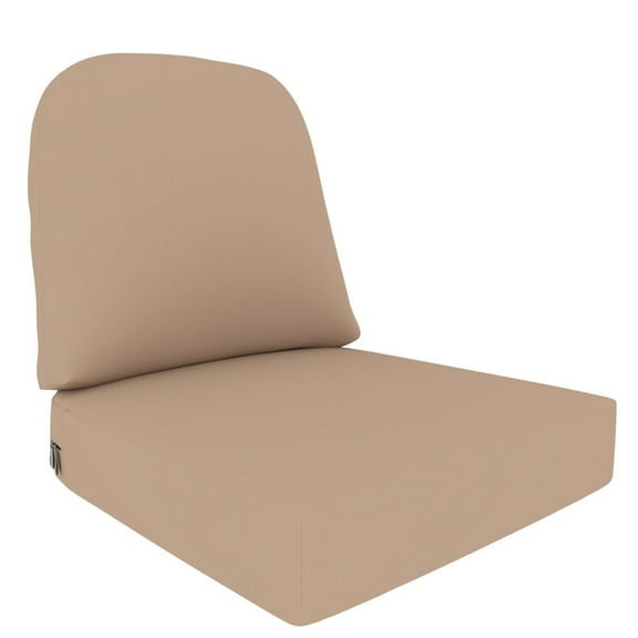 Covers&All Outdoor 5" Seat / Back Cushion with Highly Durable Cover Rite Fabric (22”W x 24”L x 5”Th ) (Beige)