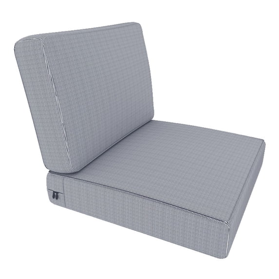 Covers&All Outdoor 5" Seat / Back Cushion with Highly Durable Olefin Fabric (25”W x 25½”L x 5”Th) (Tween Navy)