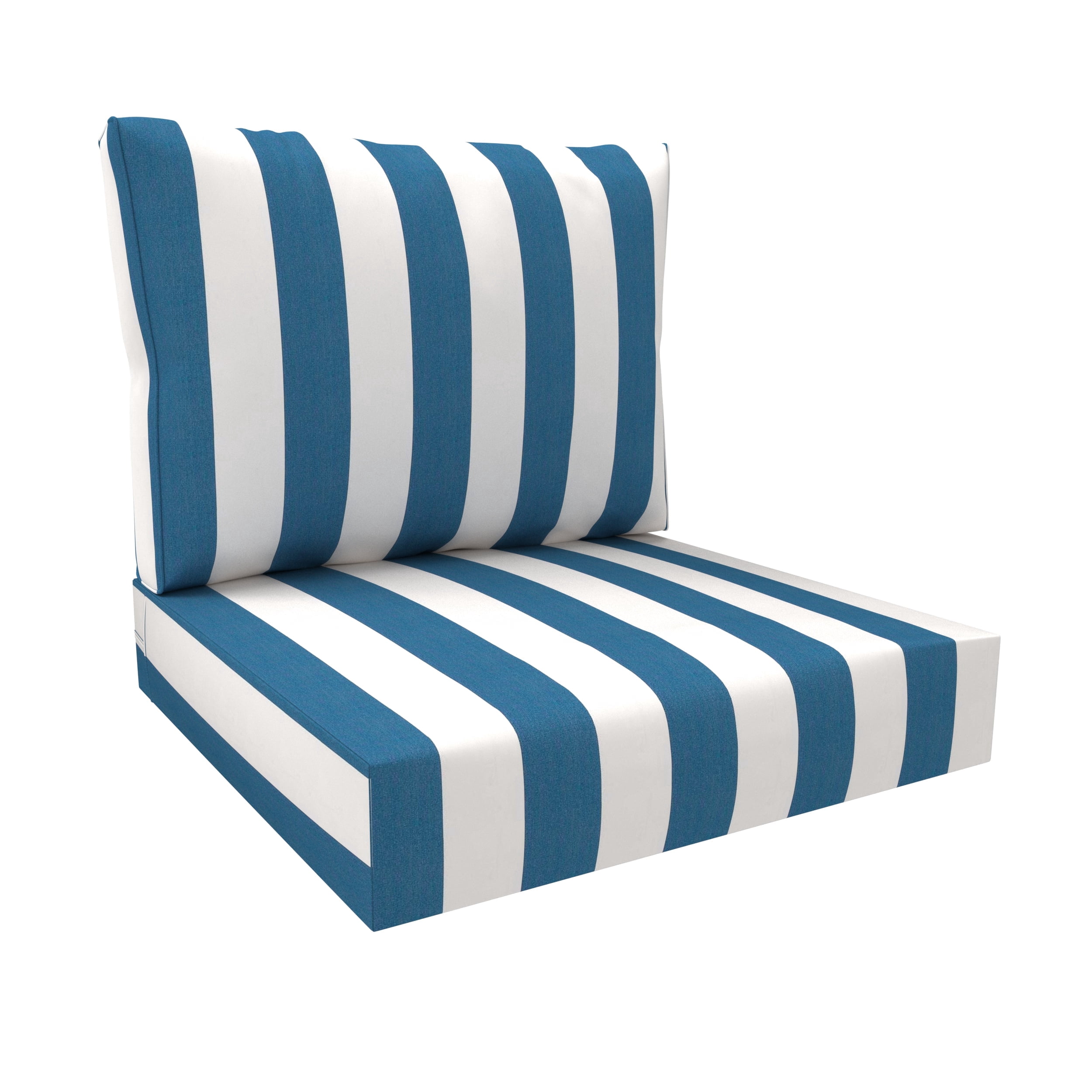 Covers&All Outdoor Sunbrella Deep Seat Cushion Set, Water, UV & Fade Resistant Patio Chair Cushions, High-Density 5" Thick Seat & Back Cushions for Outdoor Furniture