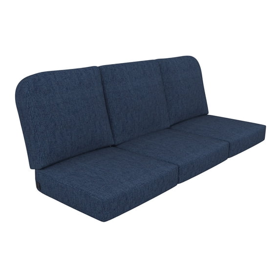 Covers&All Outdoor Sunbrella Sofa Seat/Back Cushion Set, UV & Fade Resistant Patio Sofa Cushions, High-Density 5" Thick Foam 3 Seat & 3 Back Cushions for Outdoor Furniture