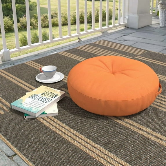 Covers & All Sunbrella Indoor/Outdoor Floor Pillow, 26 Inch Circular Cushion Cover with Insert
