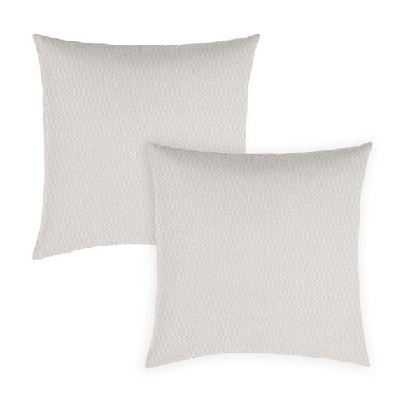 Covers&All Sunbrella Pillows Set of 2, UV Fade resistant & Water Repellent Square Throw Pillows (Inserts with Covers) for Indoor Outdoor Use