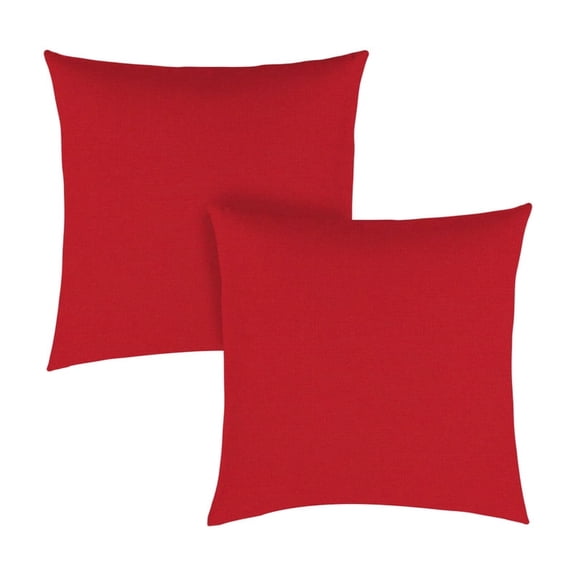 Covers&All Sunbrella Pillows Set of 2, UV Fade resistant & Water Repellent Square Throw Pillows (Inserts with Covers) for Indoor Outdoor Use