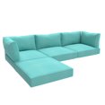 thumbnail image 1 of Covers & All Sunbrella Sectional Sofa Cushions 5″ Thick, Foam Seat & Polyfill Back UV Proof Couch, 1 of 7