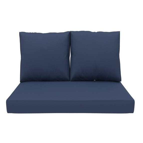 Covers & All Sunbrella Loveseat Sofa Cushion, Foam Seat and Poly Fill Back UV Proof Outdoor Loveseat