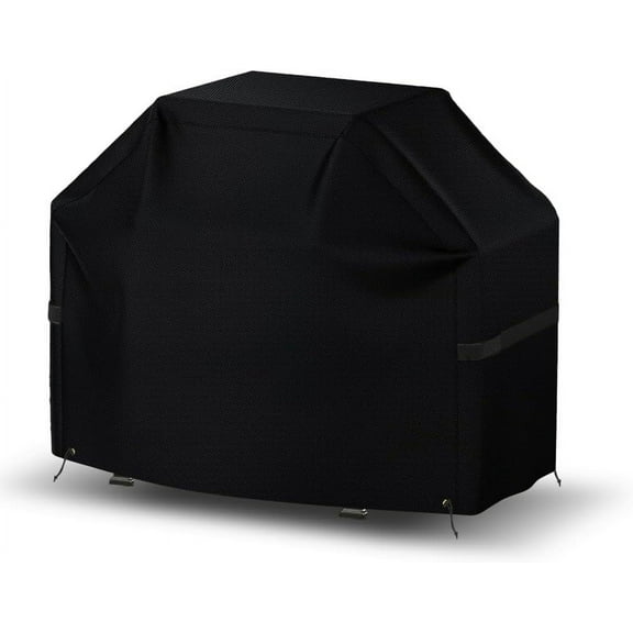 Covers & all BBQ Grill Cover, High Density Oxford Fabric, Waterproof UV & Weather Resistant Indoor Outdoor Grill Cover with Velcro Strap & Drawstrings and Storage Bag (52" Inches, Black)