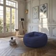 thumbnail image 1 of Covers & all Contemporary Olefin Pear Shape Bean Bag, UV Resistant Bean Bag Lounger for Reading Books or Gaming - Navy Blue (M, 20 L x 20 W x 31 H inch)(Beans not included), 1 of 6