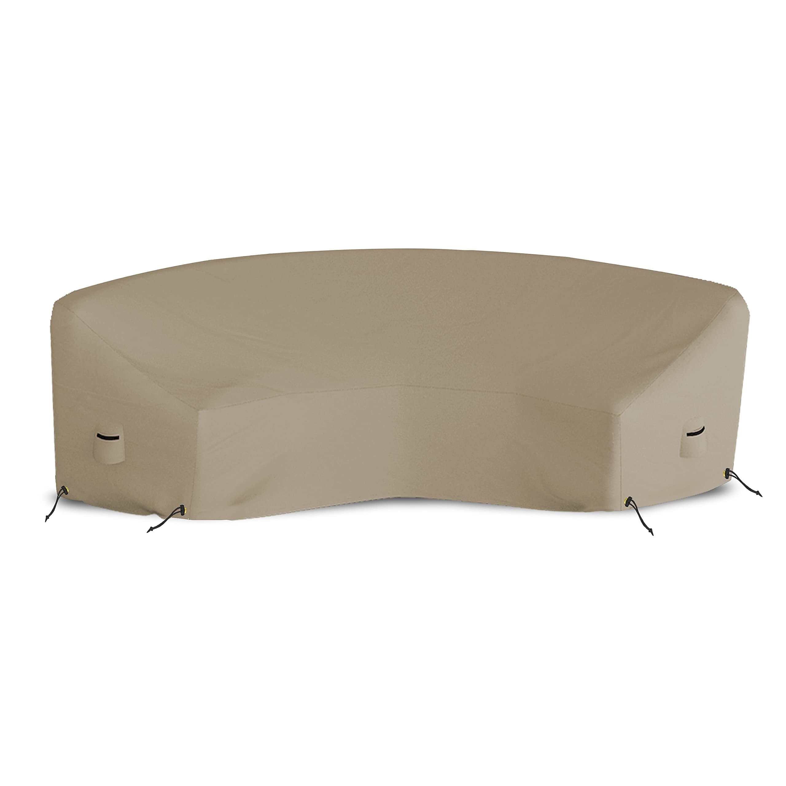 Covers & all Curved Outdoor Couch Cover, 1000D Waterproof, UV-Resistant Patio Furniture Cover