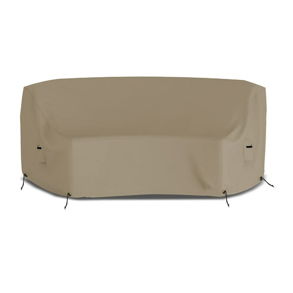 Covers&All Curved Outdoor Couch Cover, 1000D Waterproof, UV-Resistant Patio Furniture Cover