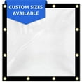 thumbnail image 1 of Covers & All Custom Clear Tarps Heavy Duty Waterproof Material, 18 oz Clear PVC Tearproof Tarpaulin, Available in Custom Sizes for Indoor & Outdoor Use (Custom Sizes, Clear), 1 of 7