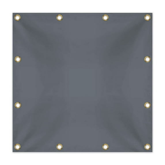 Covers & all Dump Truck Tarp, 12 Oz Tarp Max Waterproof Tear and UV-Resistant Fabric, Protective Cover Tarpaulin with Reinforced Edges Grommets (12' L x 12' W Feet, Gray)