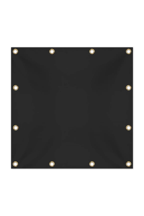Dump Truck Tarp, 18 Oz Tarp Tuff Waterproof Tear and UV-Resistant Fabric, Protective Cover Tarpaulin with Reinforced Edges Grommets (12' L x 9' W Feet, Black)